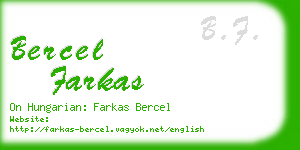 bercel farkas business card